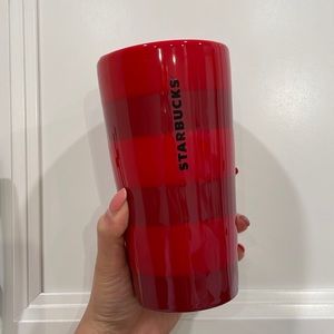 NWT Starbucks 2021 Red Ceramic Tumbler (12 oz)